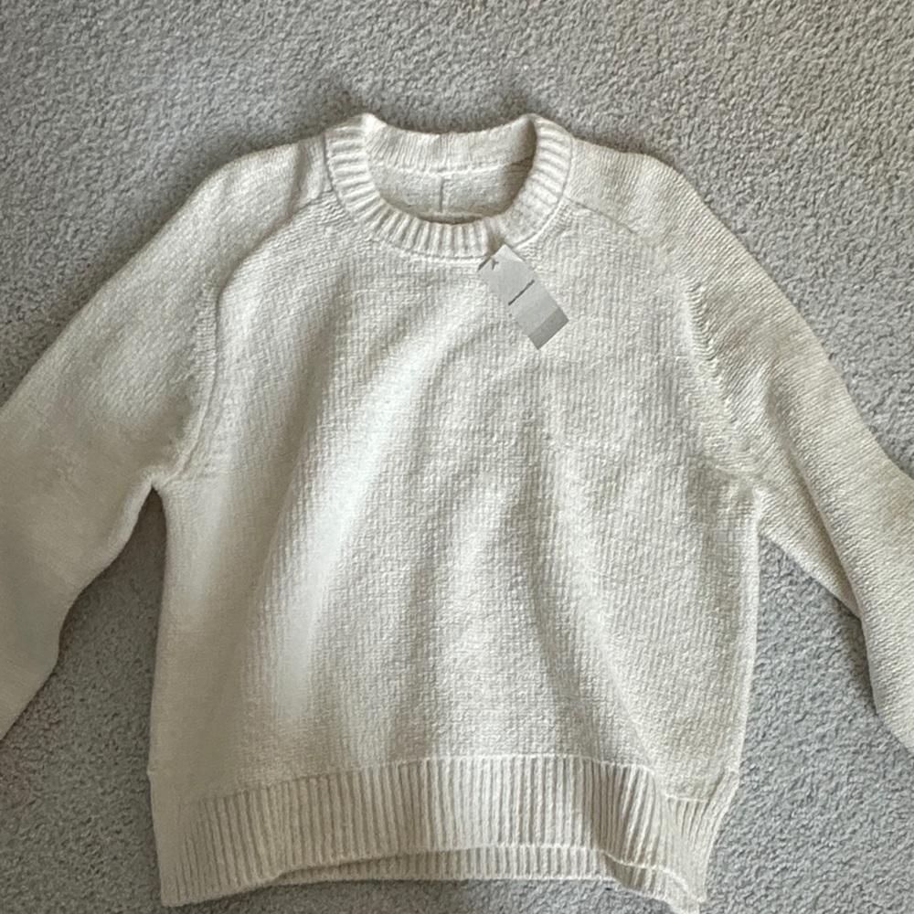 Abercrombie & Fitch Cream Crew Neck Sweater